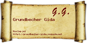 Grundbecher Gida névjegykártya